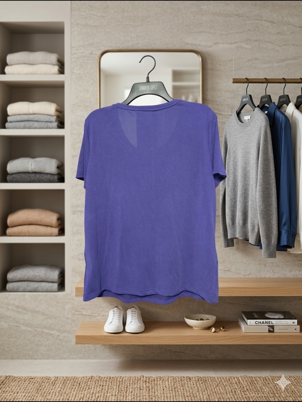 Simply Vera Vera Wang Purple Scoop Neck Short Sleeve Top - Large (EUC) - Picture 4 of 8